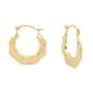 10kt. Yellow Gold Swirl Detail Hoop Earrings - image 1