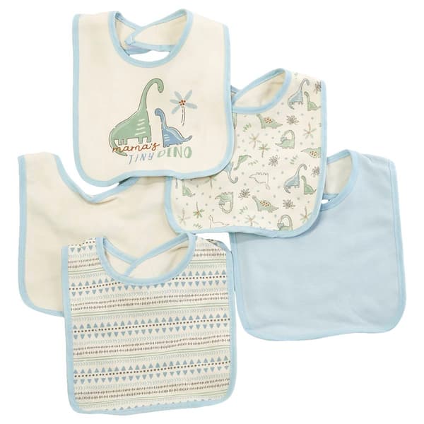 Baby Boy Le Top 5pk. Mama's Dino Bibs - image 
