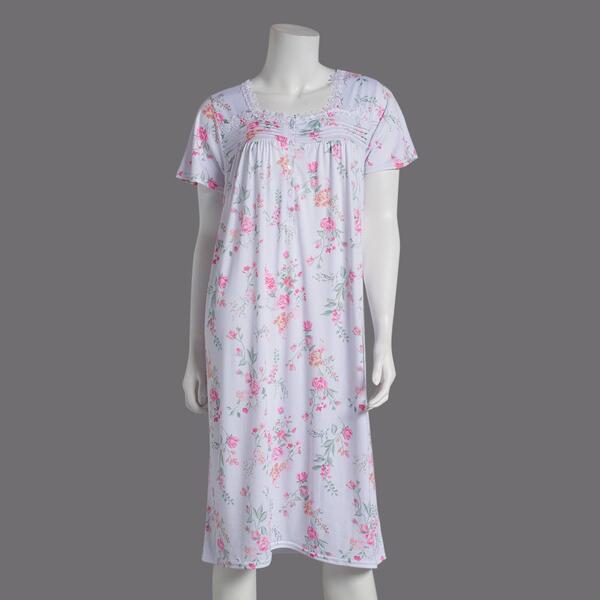 Womens Laura Ashley&#40;R&#41; Short Sleeve Ivy Floral 40 Nightgown - image 
