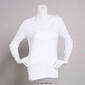 Womens Architect® 3/4 Sleeve Rib Scoop Neck Top - image 2