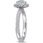 Gemstones Classics&#8482; 14kt. White Gold Aquamarine/Diamond Halo Ring - image 4