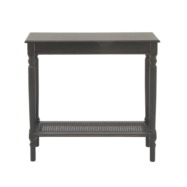 9th & Pike® Black Traditional Wood Console Table
