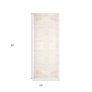 HomeRoots Beige Medallion Runner Rug - image 2