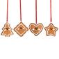 Northlight Seasonal Gingerbread Heart Ornaments - Set of 4 - image 1