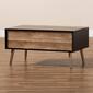 Baxton Studio Jensen Black/Rustic Brown Finish Wood Coffee Table - image 11