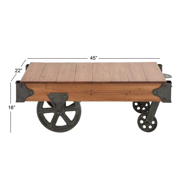 9th & Pike&#174; Brown Coffee Table Cart