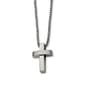 Mens Gentlemen's Classics&#40;tm&#41; Stainless Steel Brushed Cross Necklace - image 1