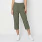 Womens Emily Daniels Pull On Solid Button Accent Capris - image 1