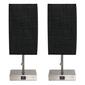Simple Designs Petite Stick Lamp w/USB Port/Black Shade-Set of 2 - image 3