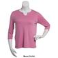 Womens Hasting &amp; Smith 3/4 Sleeve Solid Split Neck Top - image 9