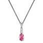 14k White Gold Pink Tourmaline Necklace - image 1