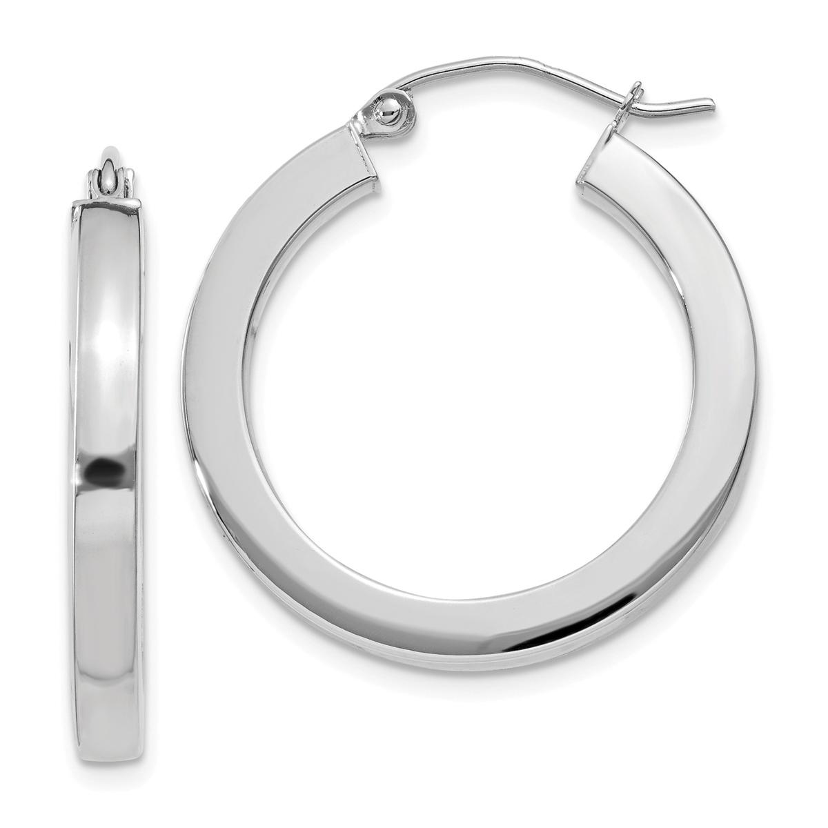 Gold Classics™ 14kt. White Gold 25mm Square Hoop Earrings,Specials : American Fashion Style Bags On Sale