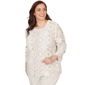 Plus Size Alfred Dunner Natural Wonder Floral Crochet Blouse - image 3