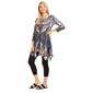 Womens White Mark Marlene Blue Novelty Print Tunic - image 3