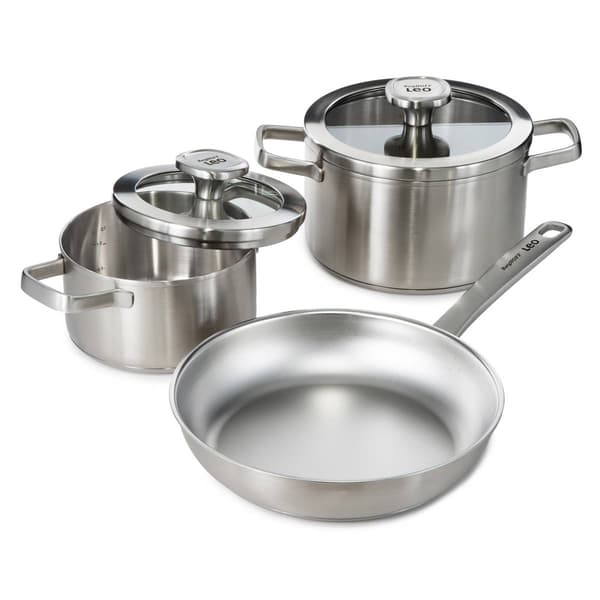 BergHOFF Graphite Stainless Steel 6.25in. Stockpot w/ Glass Lid