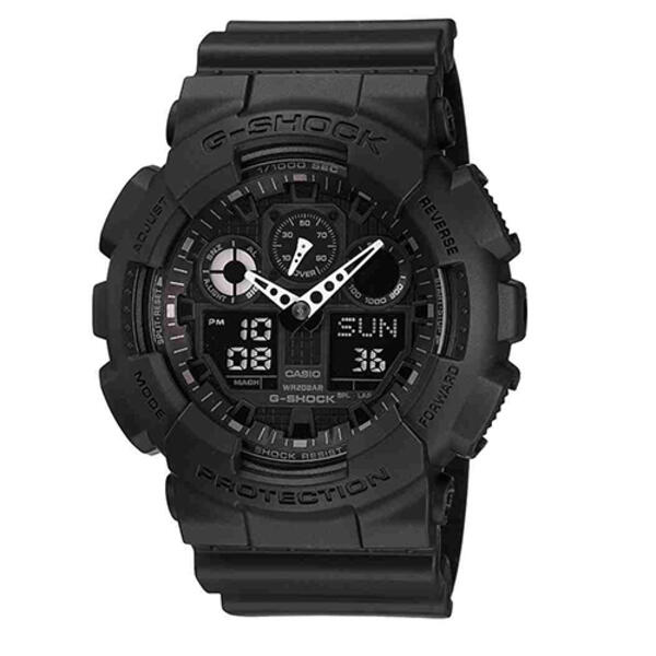 Mens G-Shock Black Resin Watch - GA100-1A1 - image 