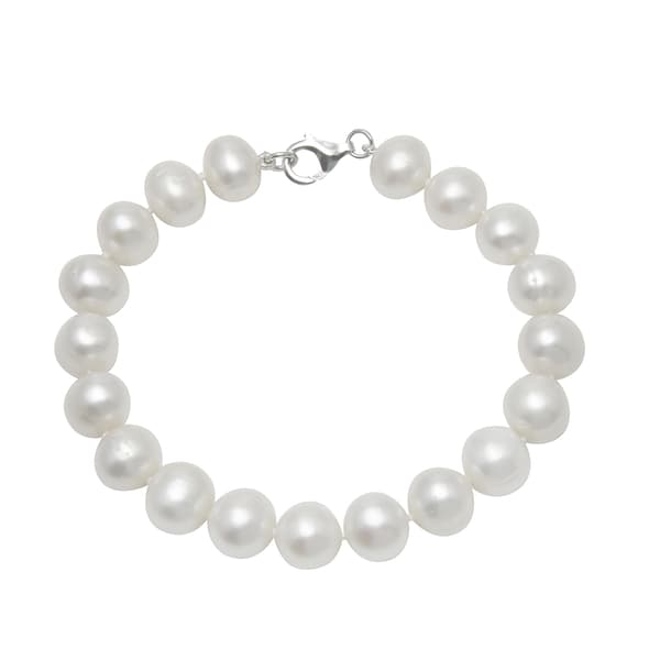 Gemstone Classics(tm) Sterling Silver Freshwater Pearl Bracelet - image 