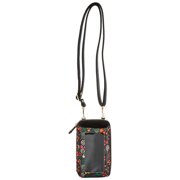 Womens Buxton Everywhere Crossbody Wallet - Painted Meadows