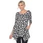 Womens White Mark Geometric Circle Tunic Top - image 1