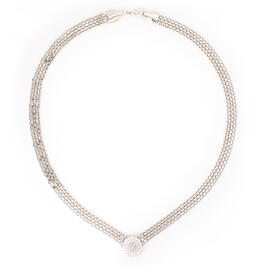 Gianni Argento 1/10ctw. Diamond Link Collar Necklace