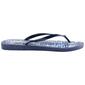 Womens Ellen Tracy Navy Opaque Jelly Flip Flops with Charm - image 2