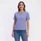 Petite Emily Daniels Short Sleeve Solid Texture Blouse - image 1