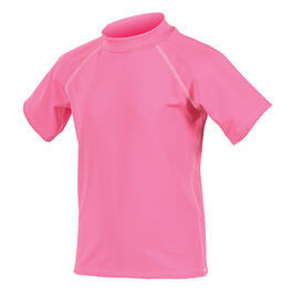 Toddler Girl Little Dolfin&#40;R&#41; Rash Guard Swim Shirt - Pink
