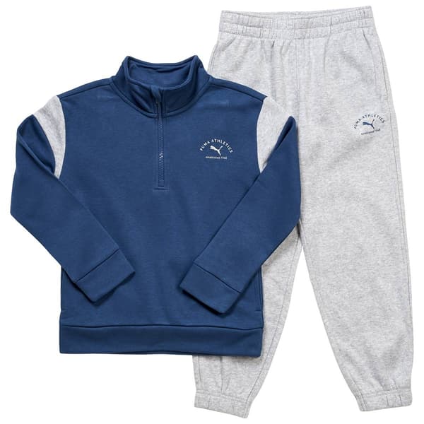 Boys &#40;8-20&#41; Puma&#40;R&#41; 2pc. Cotton 1/4 Zip & Joggers Set - image 