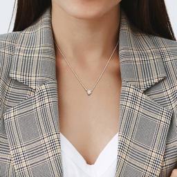 Sterling Silver Aquamarine & Diamond Accent Heart Pendant