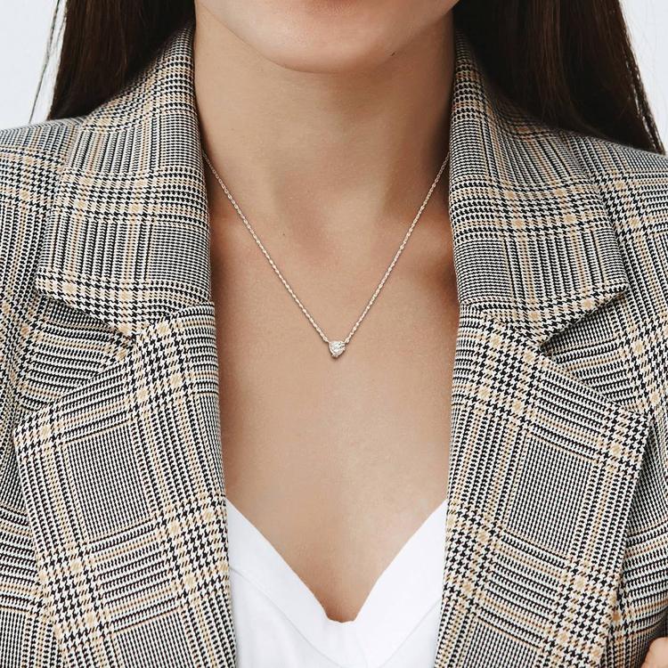 Sterling Silver Aquamarine & Diamond Accent Heart Pendant