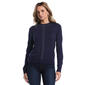 Womens Rafaella(R) Long Sleeve Solid Studded Crew Neck Sweater - image 1