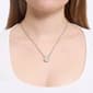 Athra Silver Plated Clear Crystal Cushion-Cut Pendant Necklace - image 3