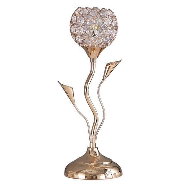 HomeRoots 14in. Gold Bedside Novelty Table Lamp - image 