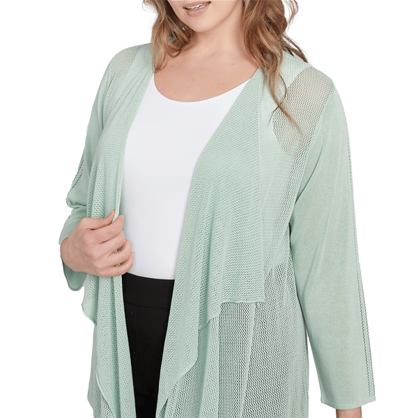 Plus Size Emaline Key Items Drape Front Cardigan