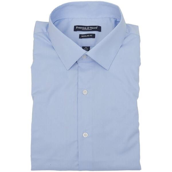 Mens Preswick & Moore Regular Fit Dress Shirt - Light Blue - image 