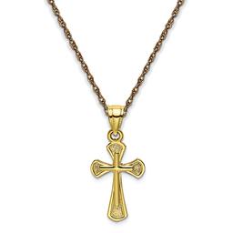 Gold Classics(tm) 10kt. Yellow Gold Cross Charm Necklace