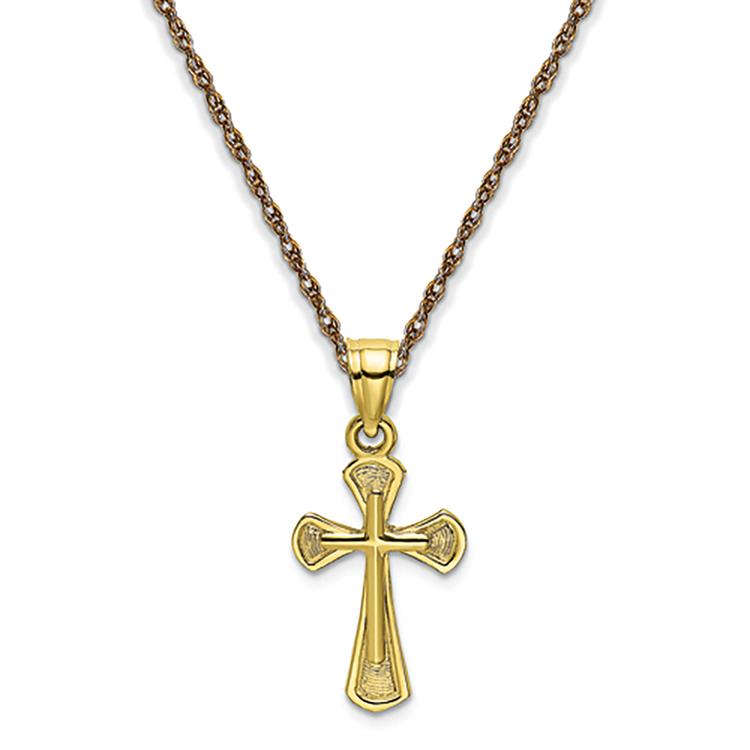 Gold Classics(tm) 10kt. Yellow Gold Cross Charm Necklace