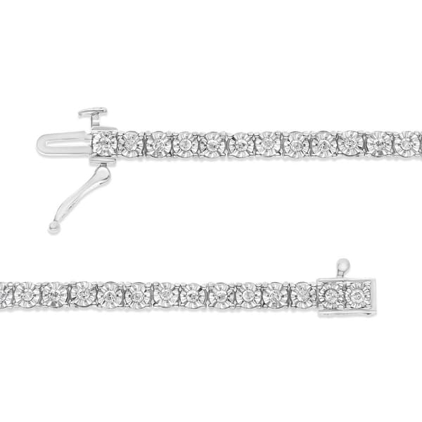 Haus of Brilliance Sterling Silver Diamond Tennis Bracelet