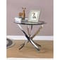 Coaster Chrome and Black Glass Top End Table - image 1