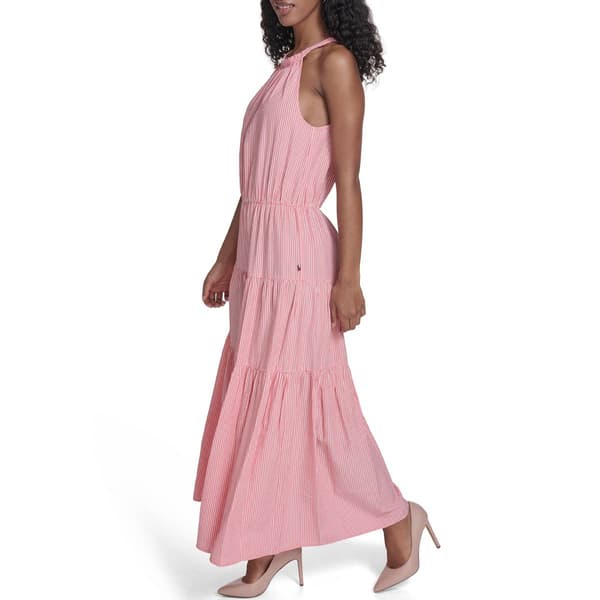 Womens Tommy Hilfiger Sleeveless Seersucker Stripe Maxi Dress
