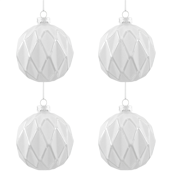 Northlight 4ct. Diamond Christmas Glass Ball Ornaments