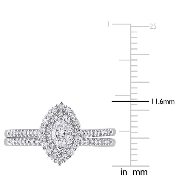 Diamond Classics™ 14kt. White Gold 1/2ctw. Diamond Bridal Set