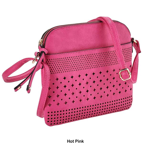 DS Fashion NY Perf Crossbody w/Front Slip Pocket
