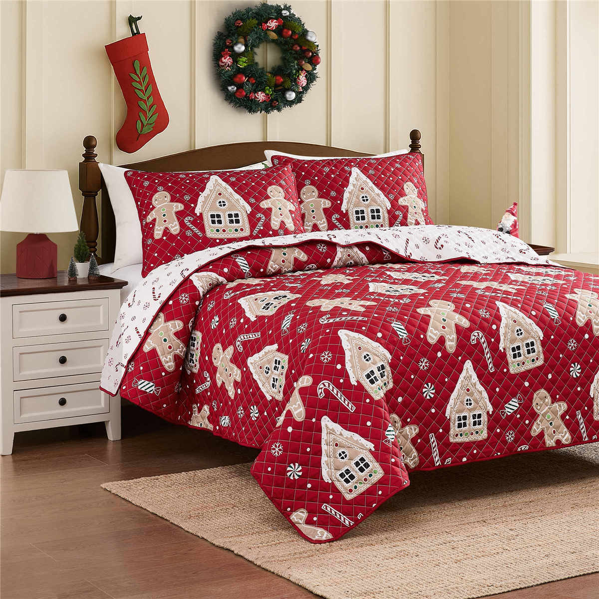 Avanti Holiday Lane 3pc. Reversible Quilt Set