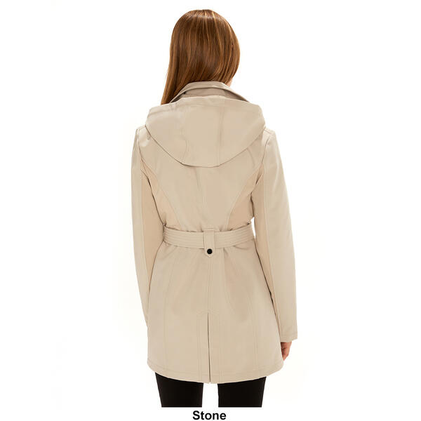 Womens Sebby Double Breasted Belted Softshell Jacket