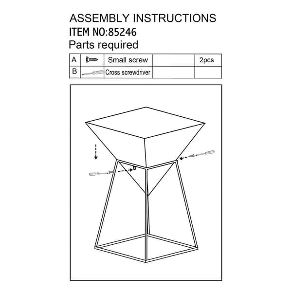 9th & Pike&#174; White Metal and Wood Modern Accent Table