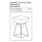 9th & Pike&#174; White Metal and Wood Modern Accent Table - image 8