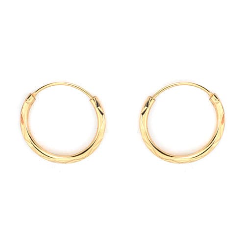 Primavera Italy By Danecraft 16mm. Endless Hoop Earrings