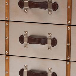 Baxton Studio Naylor Vintage Matte Bronze 3-Drawer Cabinet