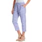 Petite Emily Daniels Pull On Damask Side Slit Capris - image 1